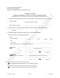 Document preview: Statement of Change Regarding Resignation or Other Termination of Registered Agent - Sample - Colorado