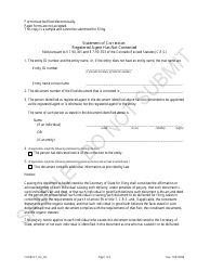 Document preview: Statement of Correction: Registered Agent Has Not Consented - Sample - Colorado