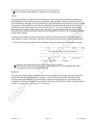 Statement of Correction Correcting the Registered Agent Information - Sample - Colorado, Page 2