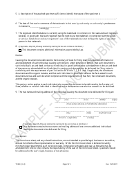 Statement of Trademark Registration of a Non-reporting Domestic Limited Partnership, Dissolved or Delinquent Reporting Entity or Converted Entity - Sample - Colorado, Page 2