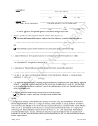 Statement of Trademark Registration of an Individual Not a Resident of Colorado - Sample - Colorado, Page 2