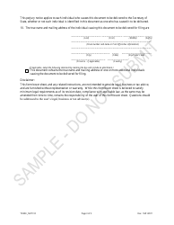 Statement of Trademark Registration of an Individual Not a Resident of Colorado - Sample - Colorado, Page 3