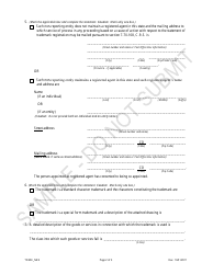 Statement of Trademark Registration of a Non-reporting Entity - Sample - Colorado, Page 2