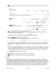 Statement of Renewal of Trademark Registration of an Individual Not a Resident of Colorado or an Entity Not Required to Maintain a Registered Agent - Sample - Colorado, Page 2