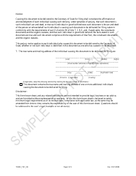 Statement of Transfer of Trademark Registration Transferring a Trademark to a Reporting Entity - Sample - Colorado, Page 2
