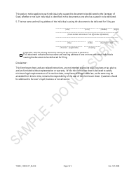 Statement of Correction of Trademark Information Correcting the Trademark - Sample - Colorado, Page 2