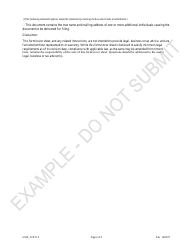 Certificate of Amendment to Certificate of Limited Partnership - Sample - Colorado, Page 2