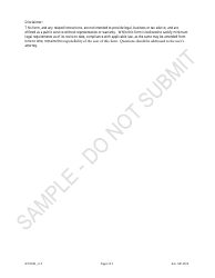 Statement of Withdrawal of Registration for a Limited Liability Partnership - Sample - Colorado, Page 2