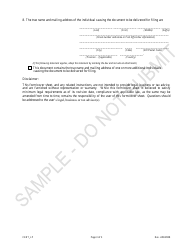 Certificate of Limited Partnership - Sample - Colorado, Page 3