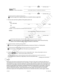 Certificate of Limited Partnership and Statement of Registration to Register as a Limited Liability Limited Partnership - Sample - Colorado, Page 2