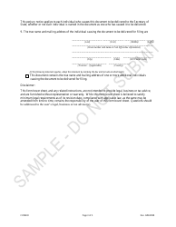 Certificate of Limited Partnership and Statement of Registration to Register as a Limited Liability Limited Partnership - Sample - Colorado, Page 3