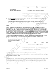 Statement of Registration for a Limited Partnership - Sample - Colorado, Page 2