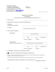 Document preview: Article 64 Partnership Statement of Dissolution - Colorado