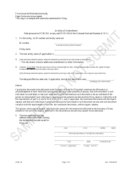 Articles of Amendment - Article 55 Cooperative Associations - Sample - Colorado