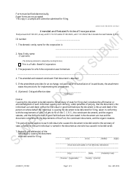 Amended and Restated Articles of Incorporation - Public Benefit Corporations - Sample - Colorado
