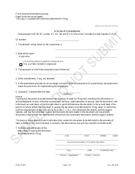 Articles of Amendment - Public Benefit Corporations - Sample - Colorado
