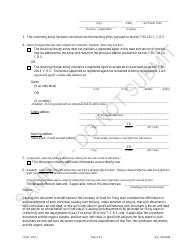 Statement of Conversion Converting a Domestic Entity Into a Foreign Entity - Sample - Colorado, Page 2