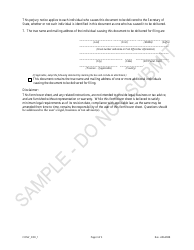 Statement of Conversion Converting a Domestic Entity Into a Foreign Entity - Sample - Colorado, Page 3