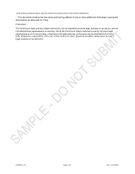 Amended and Restated Articles of Incorporation - Corporation Sole - Colorado, Page 2