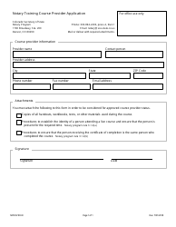Document preview: Notary Training Course Provider Application Form - Colorado