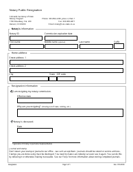 Document preview: Notary Public Resignation Form - Colorado