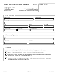 Notary Training Approved Vendor Application Form - Colorado