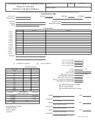 CDOT Form 43 Download Printable PDF or Fill Online Project Specific ...