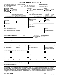 Document preview: CDOT Form 100 Transport Permit Application - Colorado