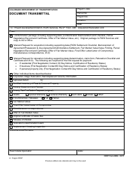 Document preview: CDOT Form 236 Document Transmittal - Colorado