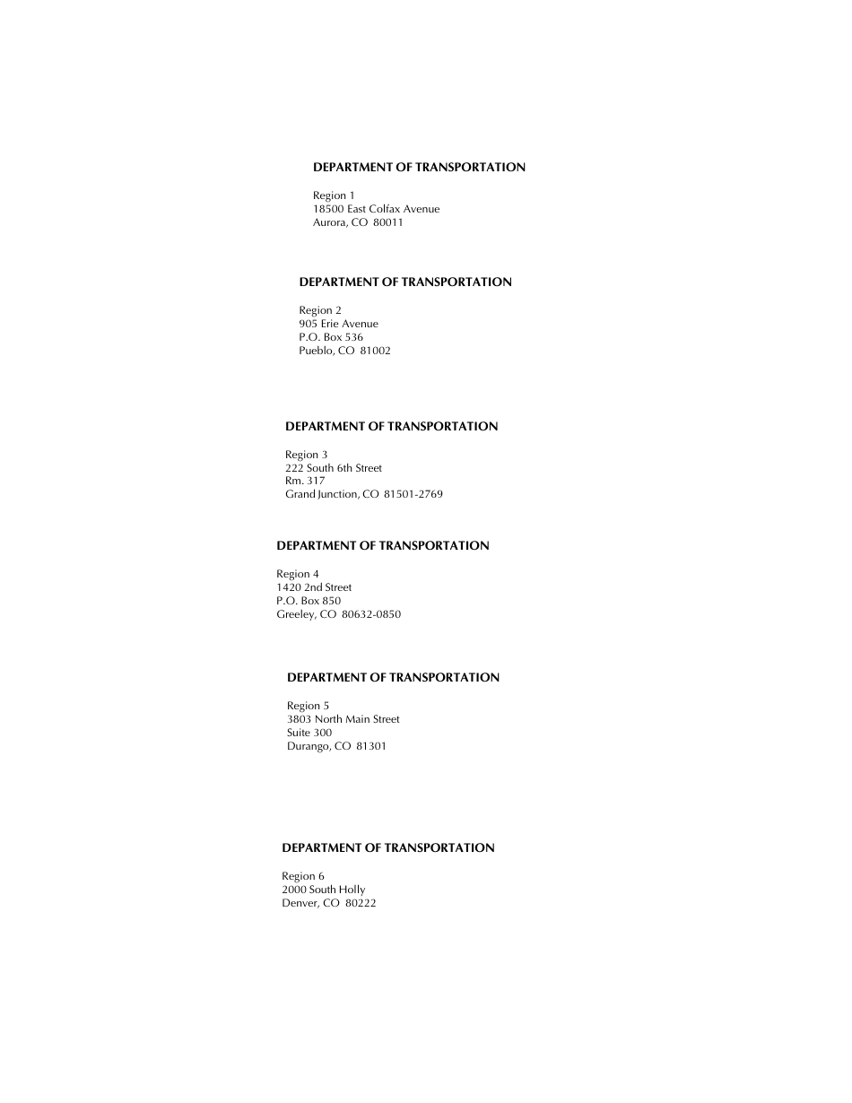 CDOT Form 285 Letter of Relocation Entitlement - Down Payment Supplement - Colorado, Page 2