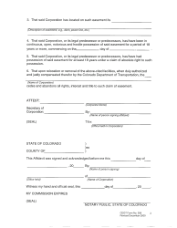 CDOT Form 308 Affidavit of Title by Adverse Possession - Colorado, Page 3