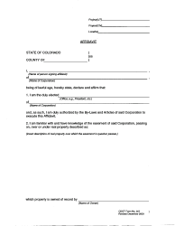 CDOT Form 307 Affidavit of Easement by Oral Consent - Colorado, Page 2