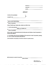 CDOT Form 311 Affidavit of Unrecorded Easement - Colorado, Page 2