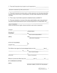 CDOT Form 311 Affidavit of Unrecorded Easement - Colorado, Page 3