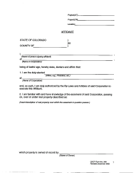 CDOT Form 309 Affidavit of Title by Adverse Possession and Payment of Taxes - Colorado, Page 2