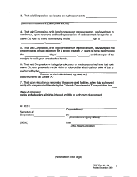 CDOT Form 309 Affidavit of Title by Adverse Possession and Payment of Taxes - Colorado, Page 3