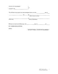 CDOT Form 309 Affidavit of Title by Adverse Possession and Payment of Taxes - Colorado, Page 4