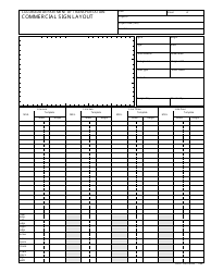 Document preview: CDOT Form 395 Commercial Sign Layout - Colorado