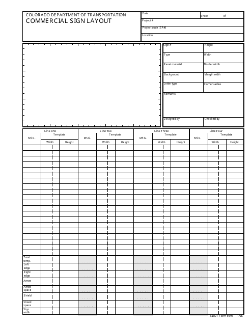 CDOT Form 395  Printable Pdf