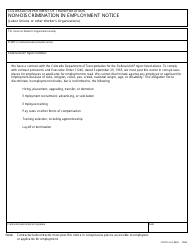 Document preview: CDOT Form 465 Non-discrimination in Employment Notice (Labor Unions or Other Worker's Organizations) - Colorado