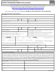 Document preview: CDOT Form 1433 Cevms Conversion Permit Application - Colorado