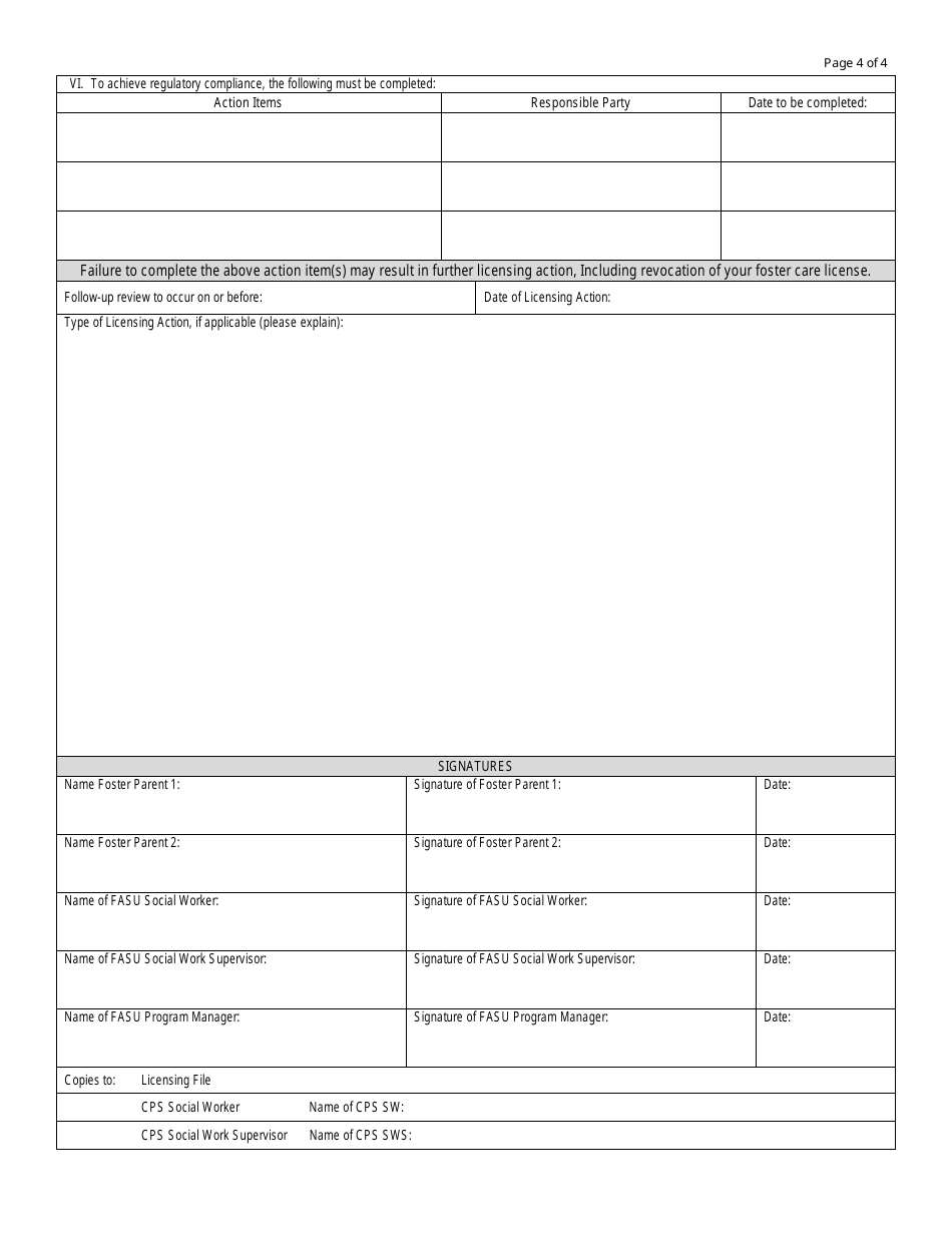 Form DCF-013A Assessment of Regulatory Compliance - Connecticut, Page 4