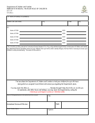Document preview: Form DCF-159 Immediate Removal / 96-hour Hold of Children - Connecticut
