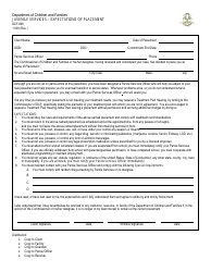 Document preview: Form DCF-066 Juvenile Services - Expectations of Placement - Connecticut