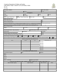 Form DCF-109 &quot;Functional Family Therapy (Fft) Referral Form&quot; - Connecticut