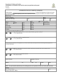 Form DCF-357 &quot;Physician's Statement for Foster Care or Adoptive Applicant&quot; - Connecticut