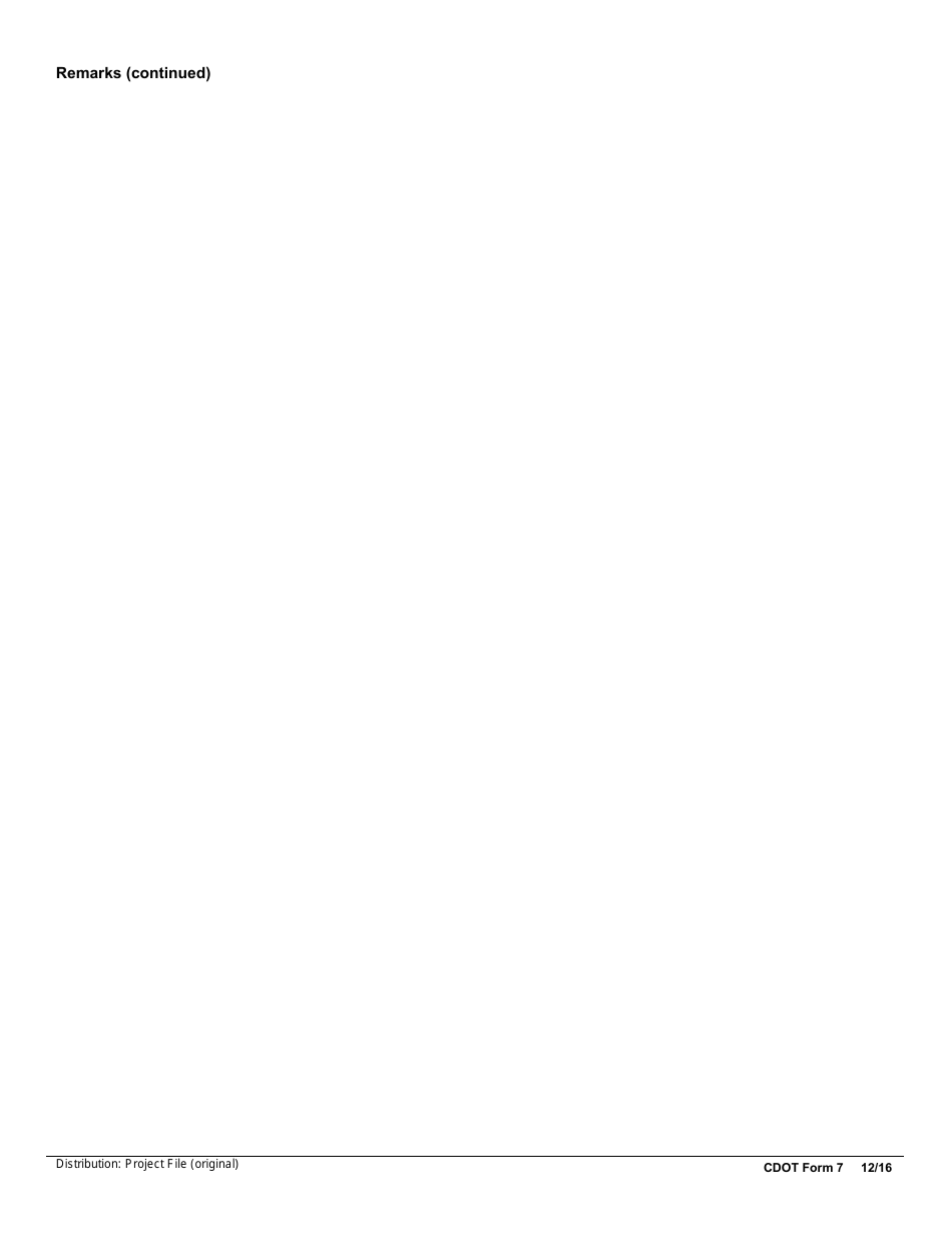 CDOT Form 7 Weekly Report on Miscellaneous Pay Items - Colorado, Page 2