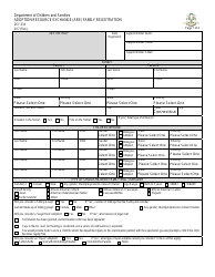 Form DCF-334 Adoption Resource Exchange (Are) Family Registration - Connecticut