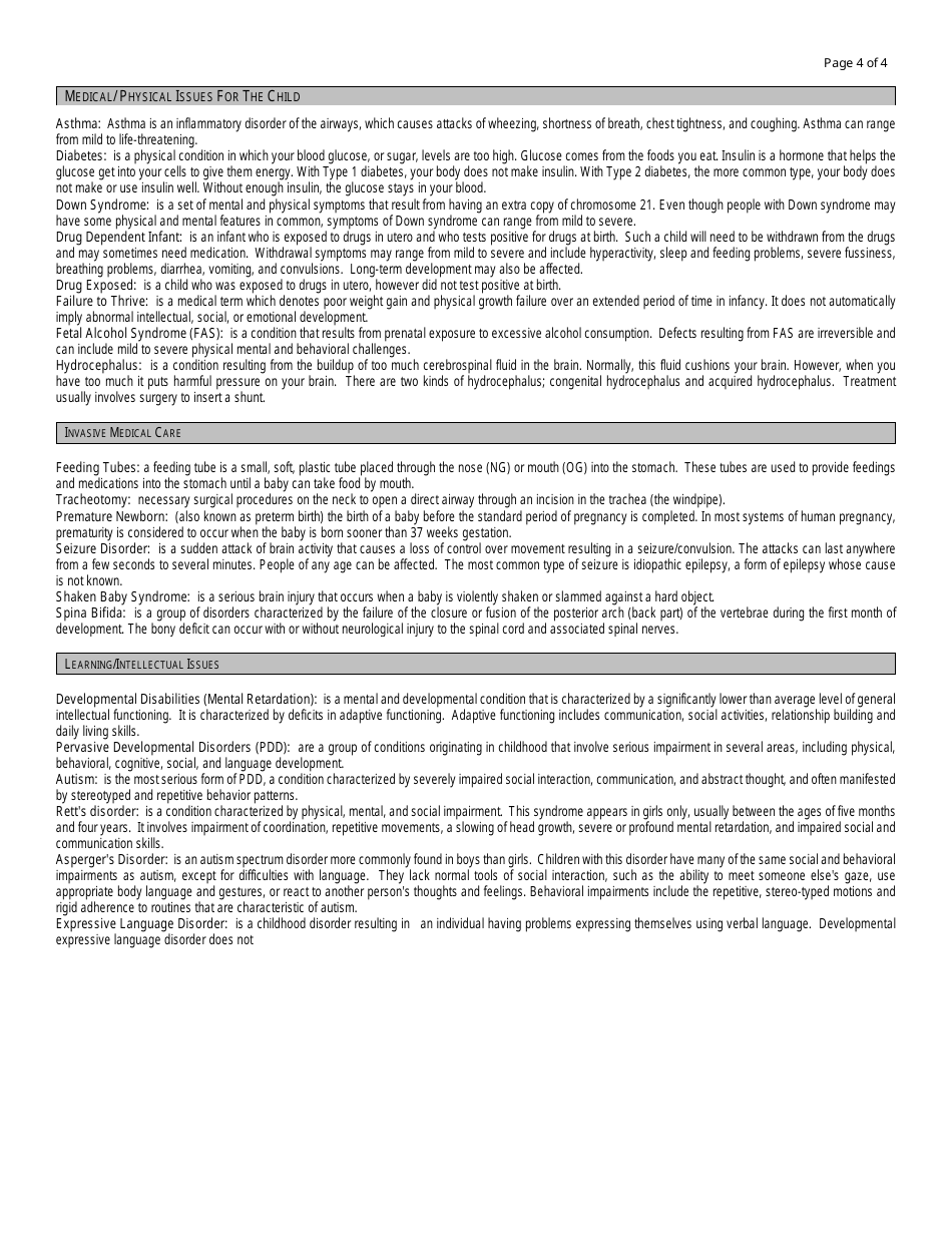 Form DCF-334 Adoption Resource Exchange (Are) Family Registration - Connecticut, Page 4