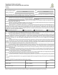 Form DCF-421 &quot;Agreement for Placement Before Adoption&quot; - Connecticut